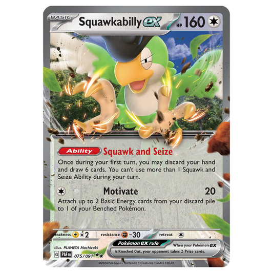 Squawkabilly ex - Paldean Fates - 075/091 - Ultra Rare