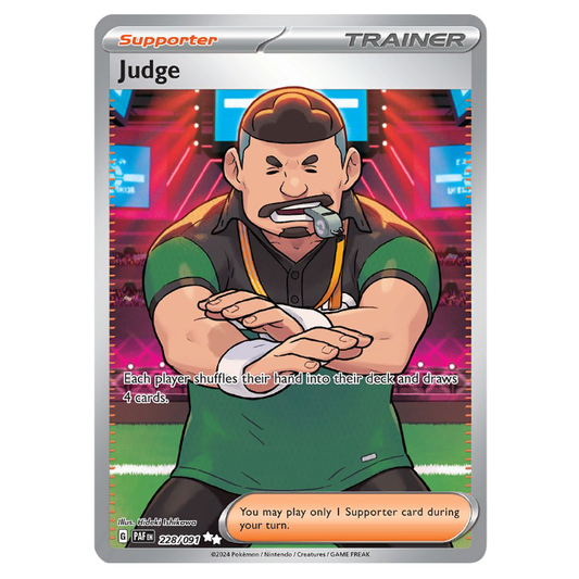 Judge - Paldean Fates - 228/091 - Full Art Ultra Rare