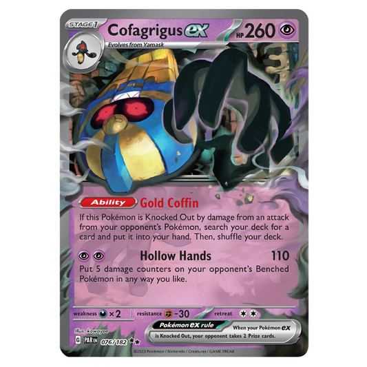 Cofagrigus ex - Paradox Rift - 076/182 - Double Rare