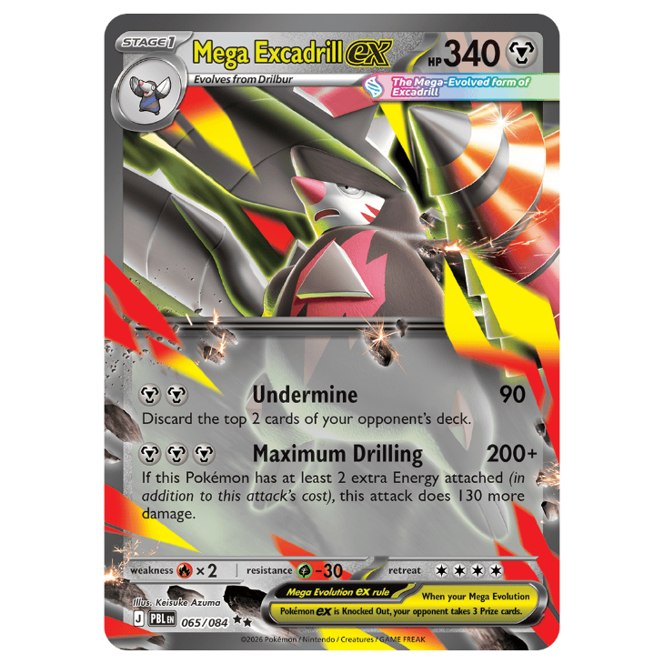Mega Excadrill ex - Pitch Black - 065/084 - Double Rare