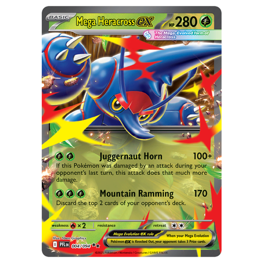 Mega Heracross ex - Phantasmal Flames - 004/094 - Double Rare