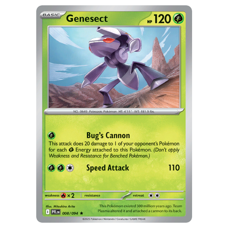 Genesect - Phantasmal Flames - 008/094 - Holo Rare