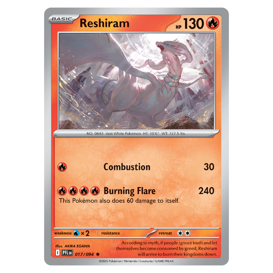 Reshiram - Phantasmal Flames - 017/094 - Holo Rare
