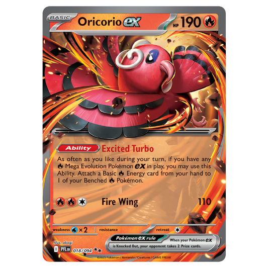 Oricorio ex - Phantasmal Flames - 018/094 - Double Rare