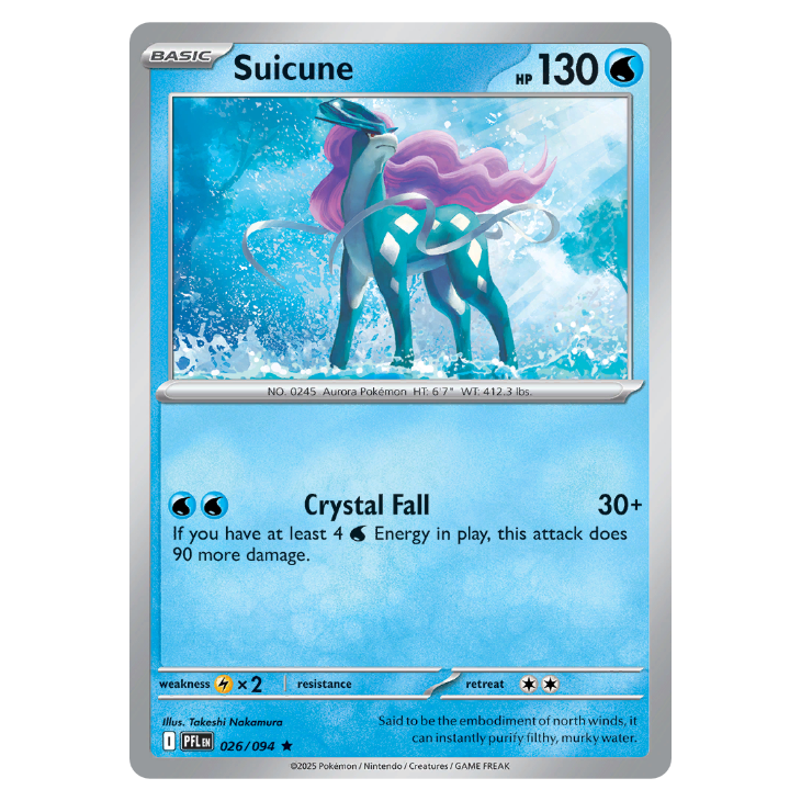 Suicune - Phantasmal Flames - 026/094 - Holo Rare