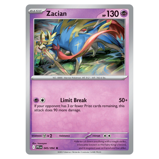 Zacian - Phantasmal Flames - 045/094 - Holo Rare