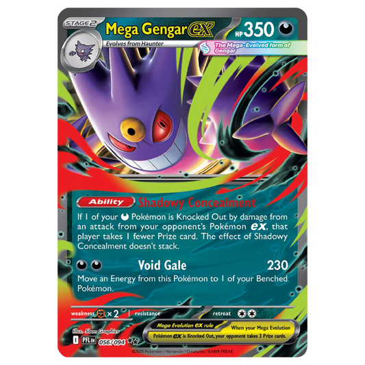 Mega Gengar ex - Phantasmal Flames - 056/094 - Ultra Rare
