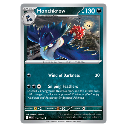 Honchkrow - Phantasmal Flames - 058/094 - Uncommon