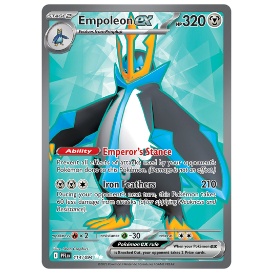 Empoleon ex - Phantasmal Flames - 114/094 - Ultra Rare Full Art