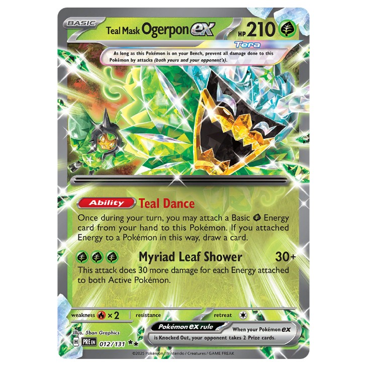 Teal Mask Ogerpon ex - Prismatic Evolutions - 012/131 - Ultra Rare