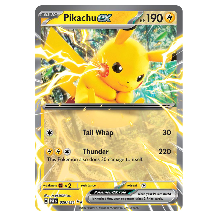 Pikachu ex - Prismatic Evolutions - 028/131 - Double Rare