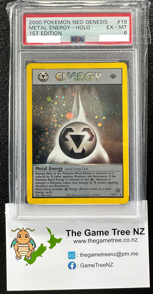 PSA 6 EX-MT Metal Energy *1ST EDITION* - Neo Genesis Holo 19/111