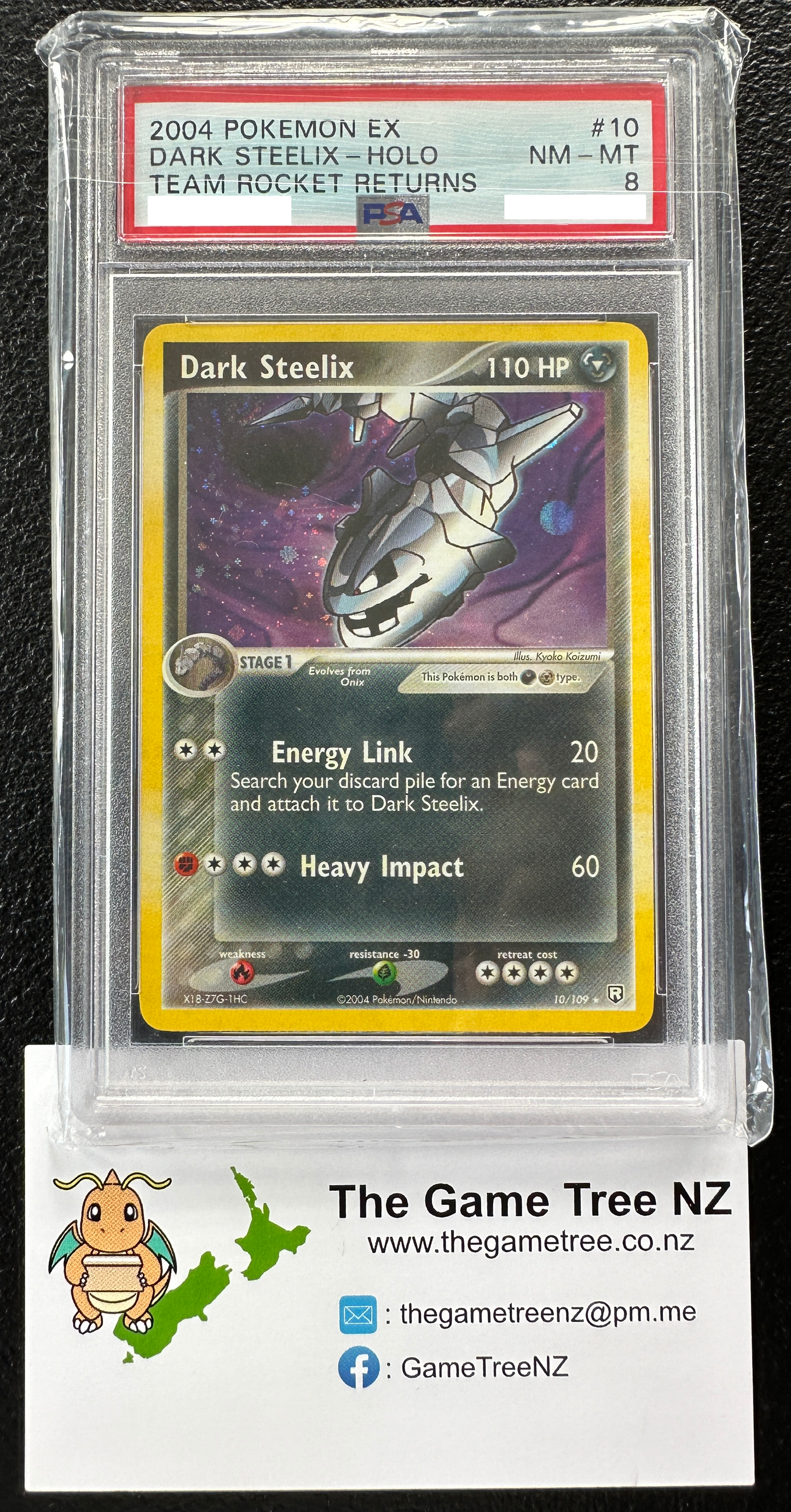 PSA 8 NM-MT Dark Steelix - Team Rocket Returns Holo Rare 10/109