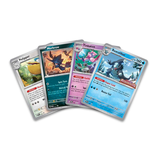 Paldea Evolved *SEALED* Holo Promo and mini-deck featuring Pelipper, Murkrow, Tinkaton OR Baxcalibur