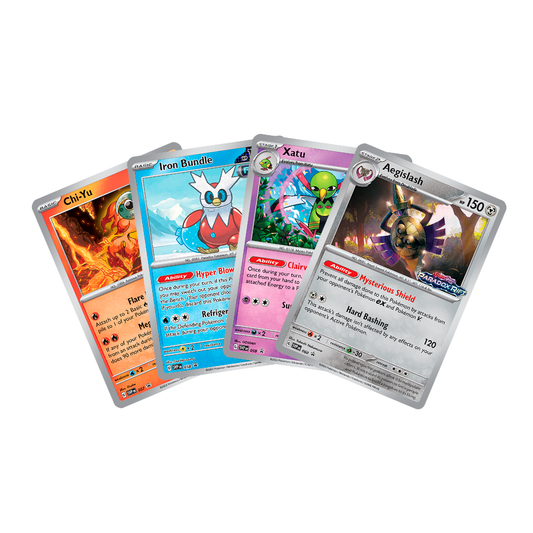 Paradox Rift *SEALED* Holo Promo and mini-deck featuring Chi-Yu, Iron Bundle, Xatu OR Aegislash