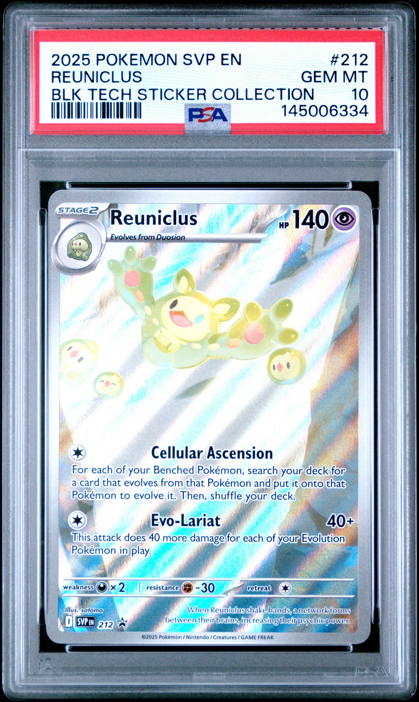 **Sequential Slabs!** PSA 10 Gothitelle & Reuniclus SVP Promos SVP211 & SVP212