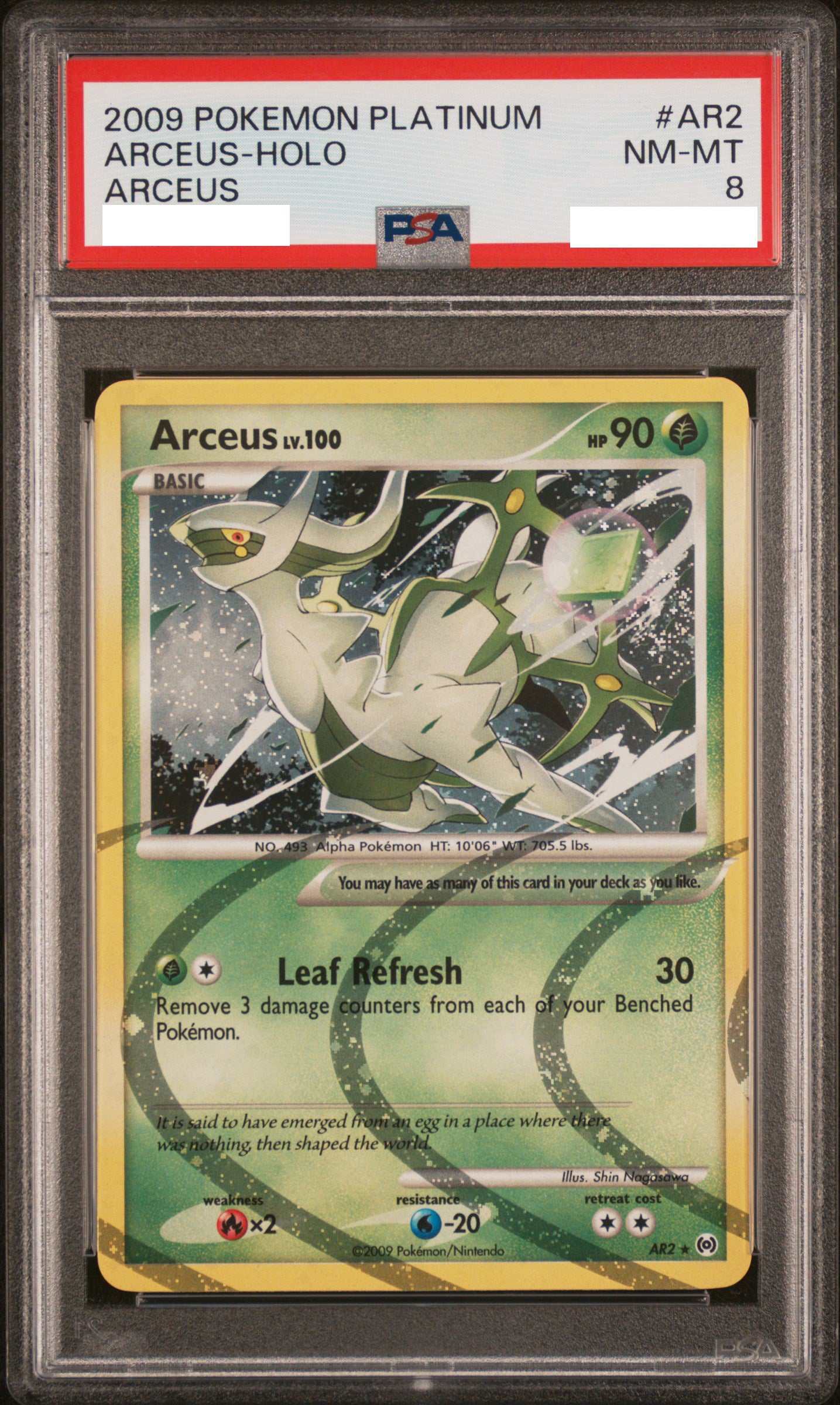 PSA 8 NM-MT Arceus - Platinum Arceus Holo Rare AR2