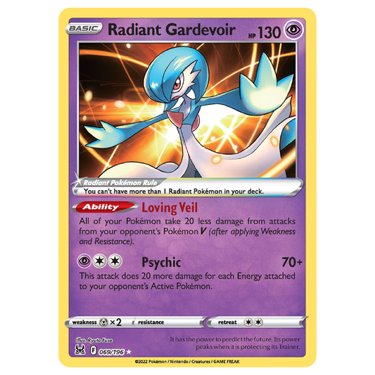 Radiant Gardevoir - Lost Origin - 069/196 - Holo Ultra Rare
