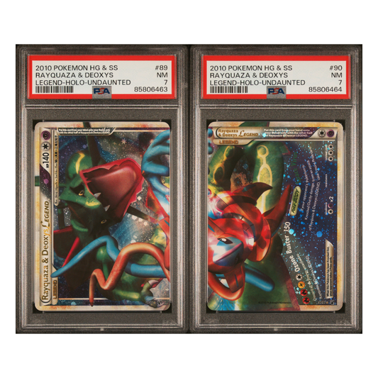 **Sequential Slabs!** PSA 7 Rayquaza & Deoxys Legend HGSS Undaunted 89/90 & 90/90