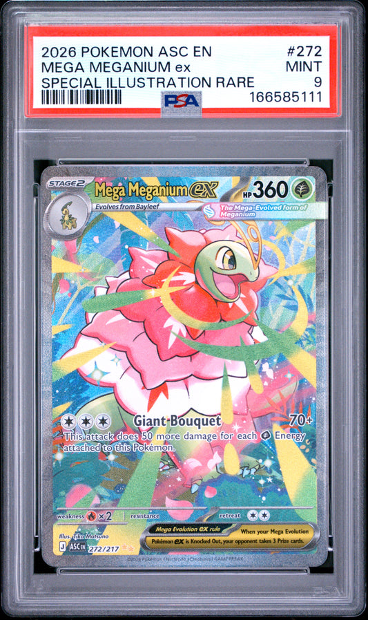 PSA 9 MINT Mega Meganium ex - Ascended Heroes SIR 272/217