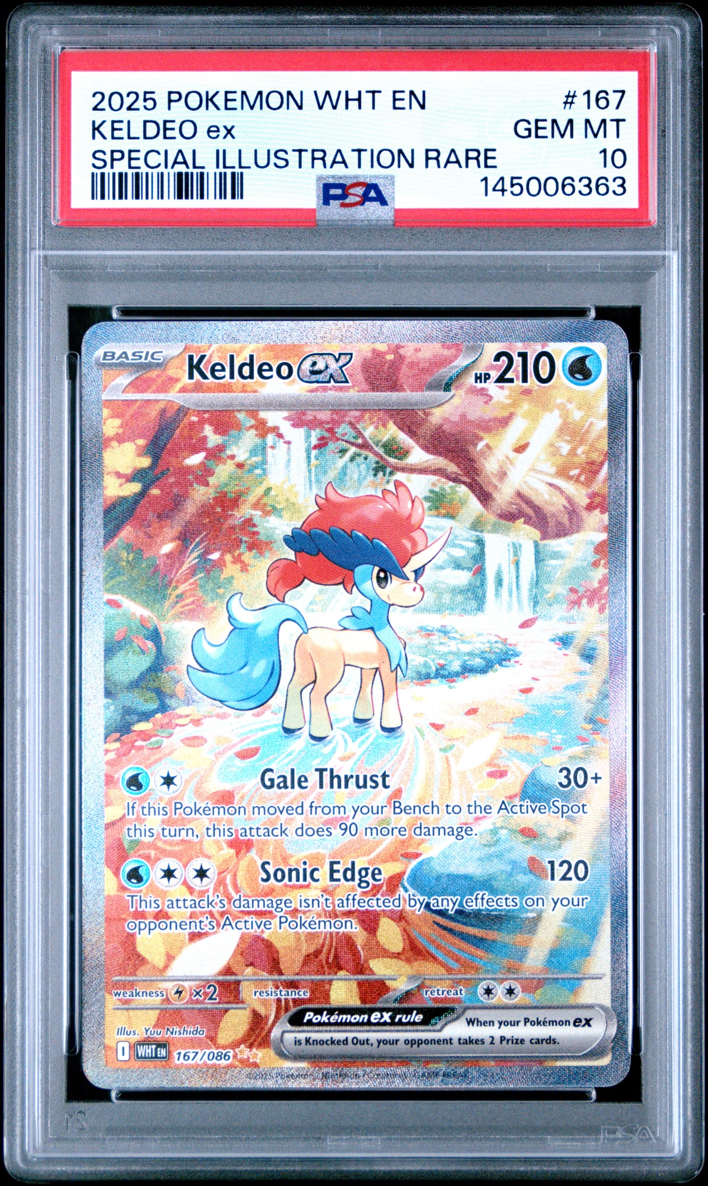 PSA 10 GEM MT Keldeo ex - White Flare Special Illustration Rare 167/086