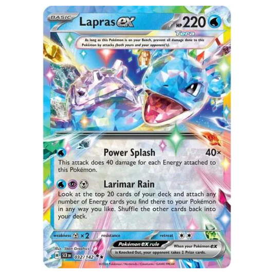 Lapras ex - Stellar Crown - 032/142 - Double Rare
