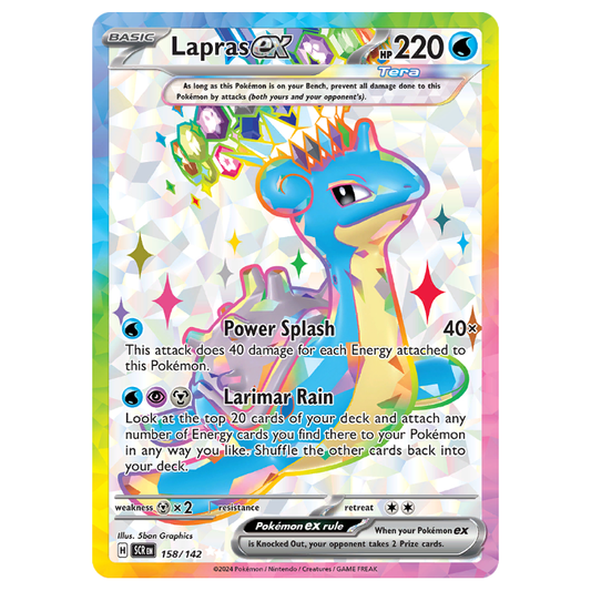 Lapras ex - Stellar Crown - 158/142 - Full Art Ultra Rare