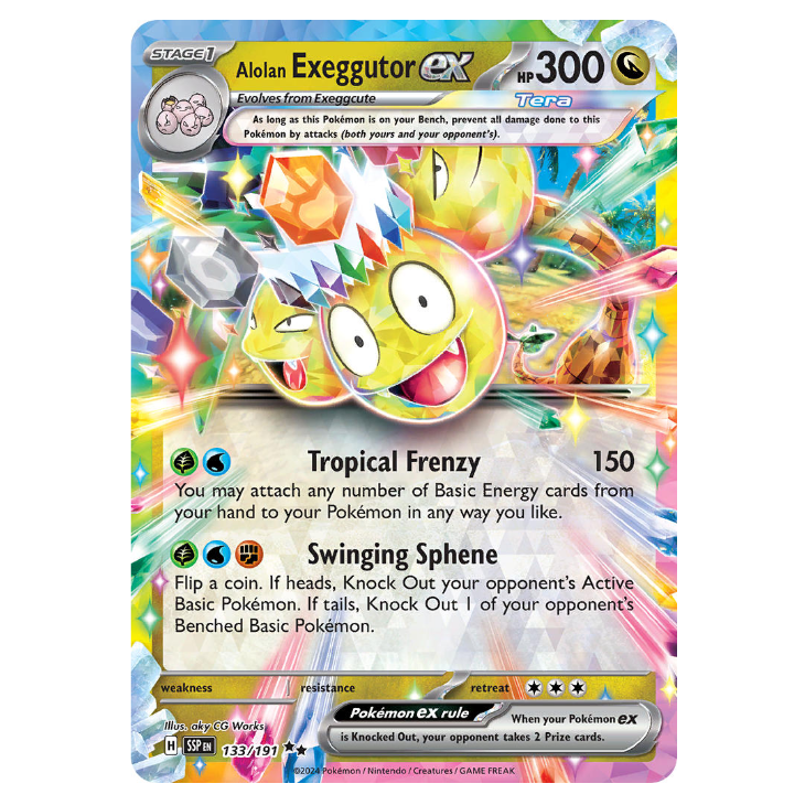 Alolan Exeggutor ex - Surging Sparks - 133/191 - Double Rare