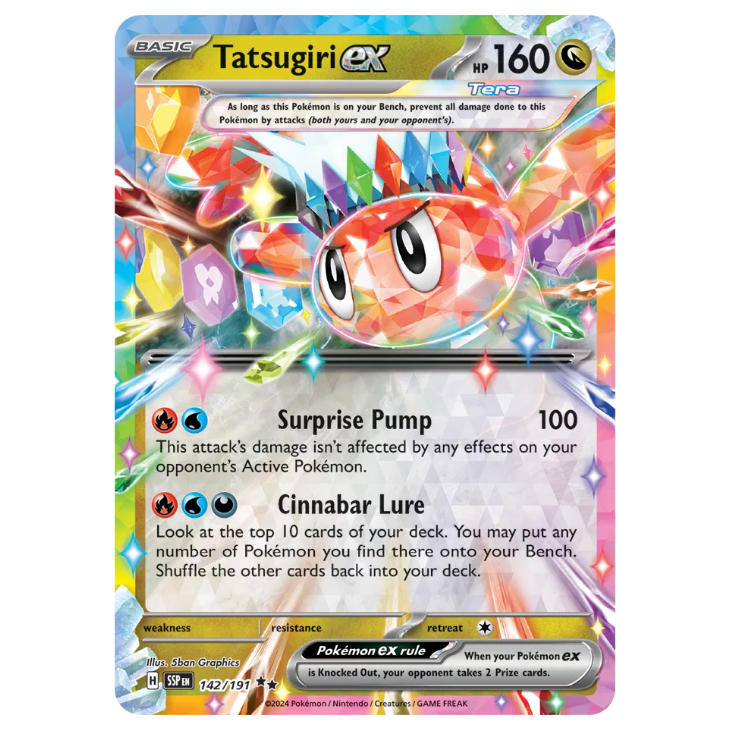 Tatsugiri ex - Surging Sparks - 142/191 - Double Rare