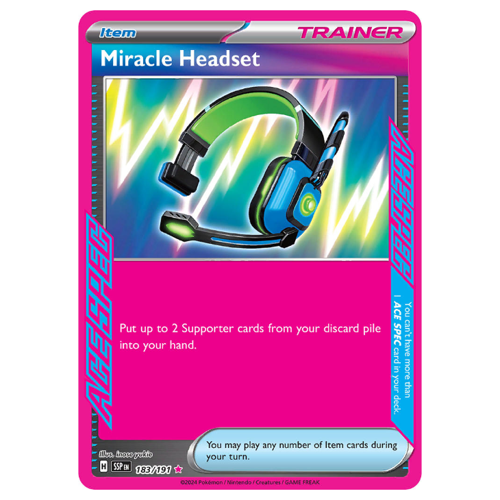 Miracle Headset - Surging Sparks - 183/191 - Ace Spec Rare