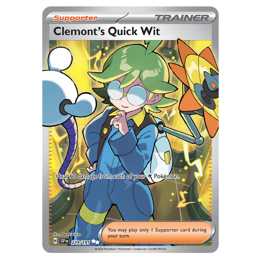 Clemont's Quick Wit - Surging Sparks - 229/191 - Full Art Ultra Rare