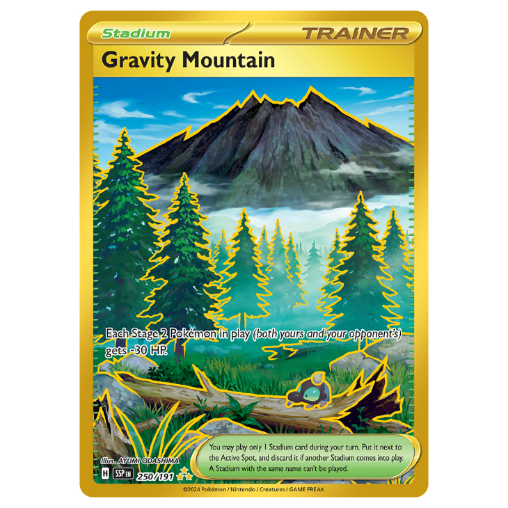Gravity Mountain - Surging Sparks - 250/191 - Gold Hyper Rare