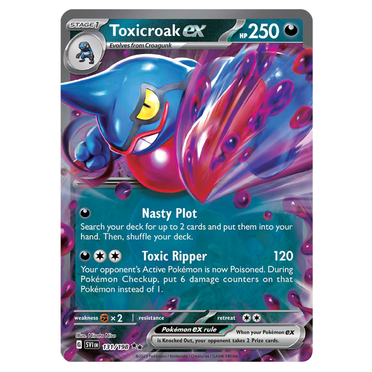 Toxicroak ex - Scarlet & Violet - 131/198 - Double Rare