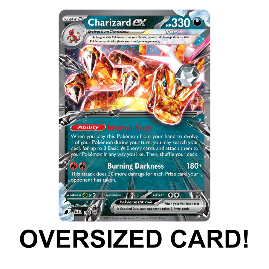 Charizard ex - SVP Promo - SVP196 - Holo Lenticular Oversized Card