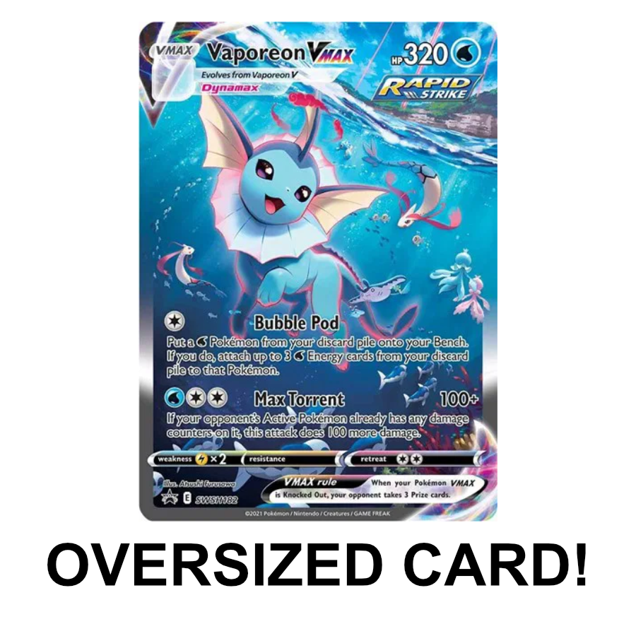 Vaporeon VMAX - SWSH Promo - SWSH182 - Holo Oversized Card