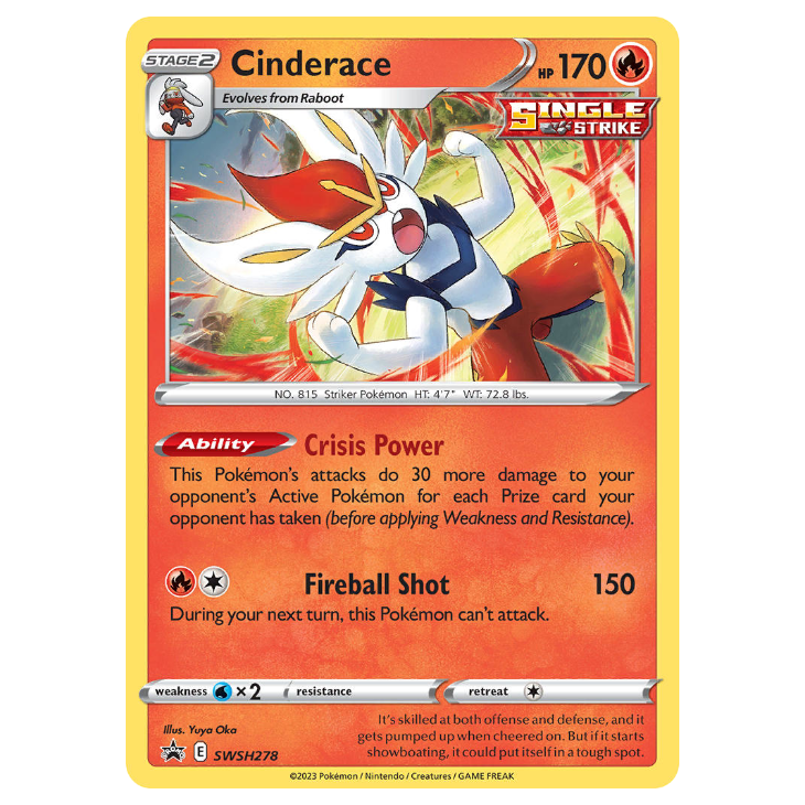SWSH278 Cinderace - Holo Promo