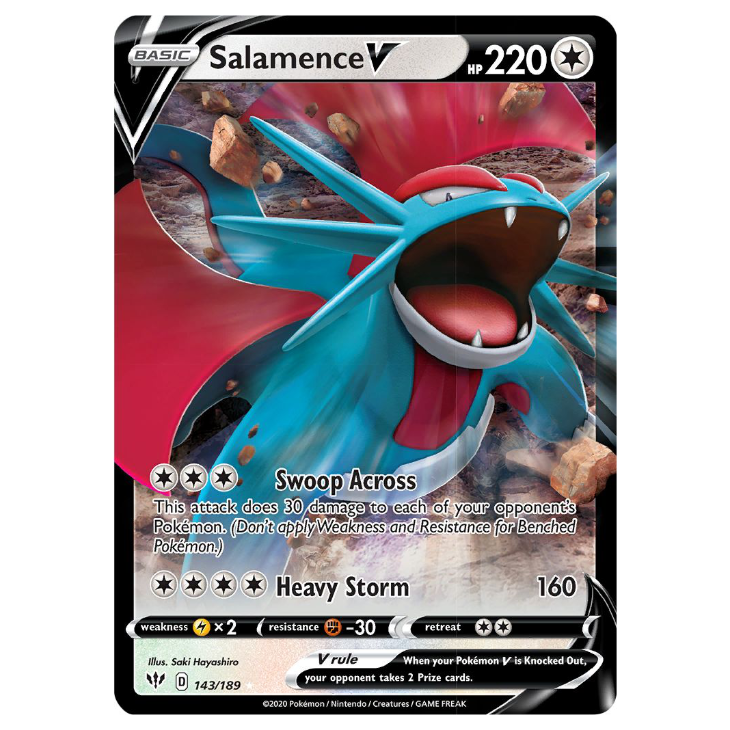 Salamence V - Darkness Ablaze - 143/189 - Holo Ultra Rare