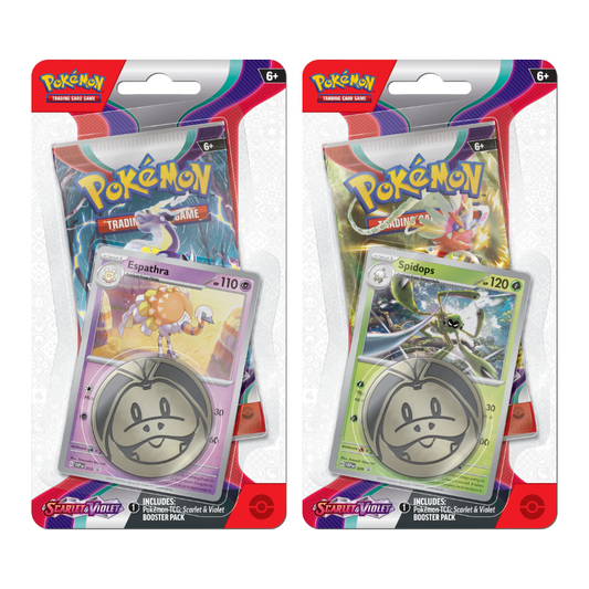 Scarlet & Violet Single Booster Blister with either Espathra or Spidops Promo