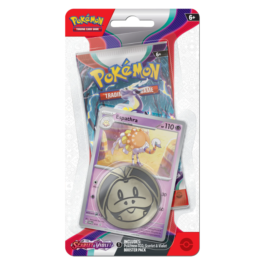 Scarlet & Violet Single Booster Blister with either Espathra or Spidops Promo
