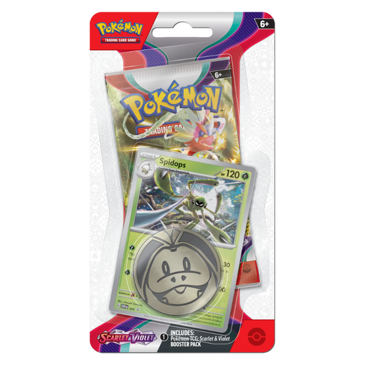 Scarlet & Violet Single Booster Blister with Spidops Promo (Meowth Club)