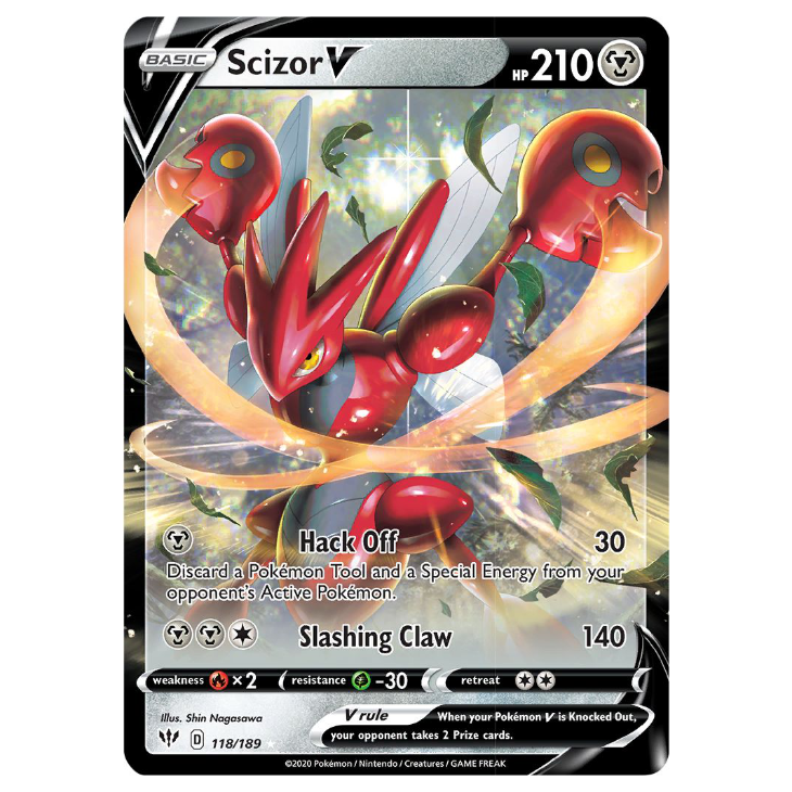 Scizor V - Darkness Ablaze - 118/189 - Holo Ultra Rare