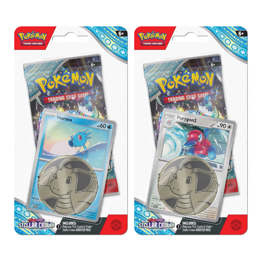 Stellar Crown Single Booster Blister with either Horsea or Porygon2 Promo