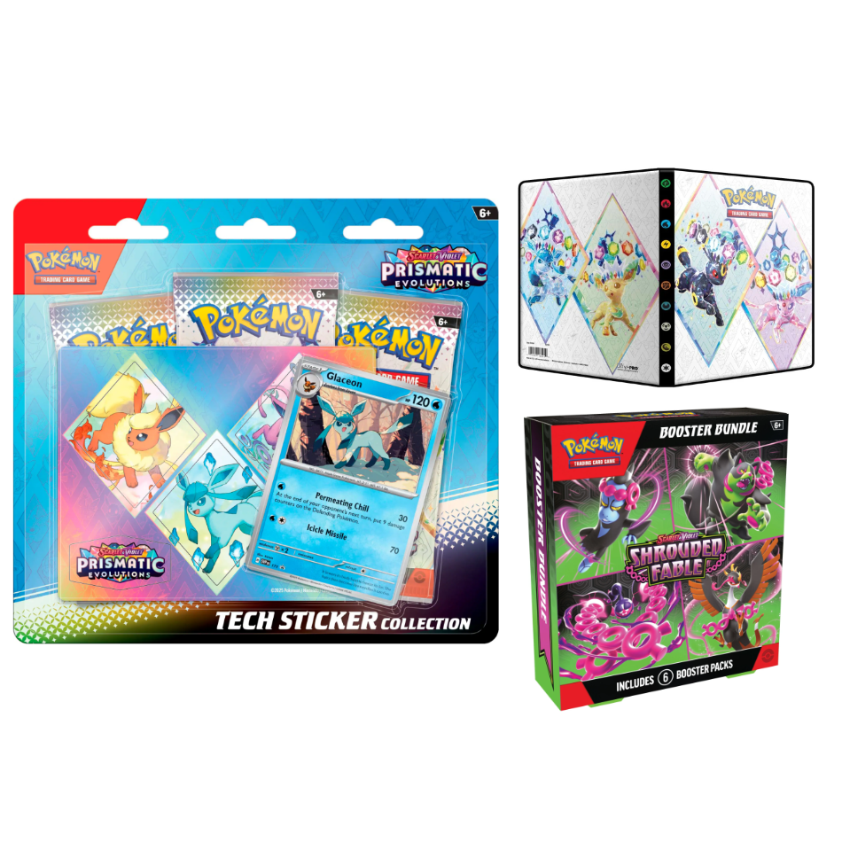 Prismatic Evolutions Tech Sticker Collection Bundle #1 (Releases 17th Jan)