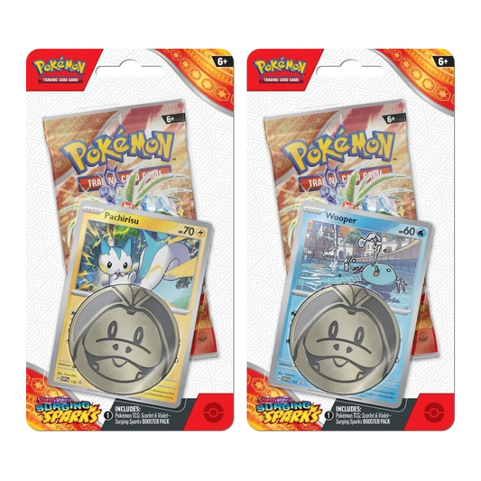 Surging Sparks Single Booster Blister with either Pachirisu or Wooper Promo