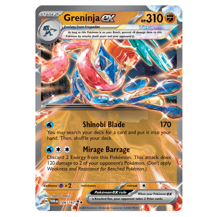 Greninja ex - Twilight Masquerade - 106/167 - Double Rare