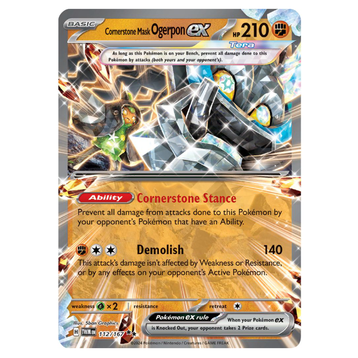 Cornerstone Mask Ogerpon ex - Twilight Masquerade - 112/167 - Double Rare