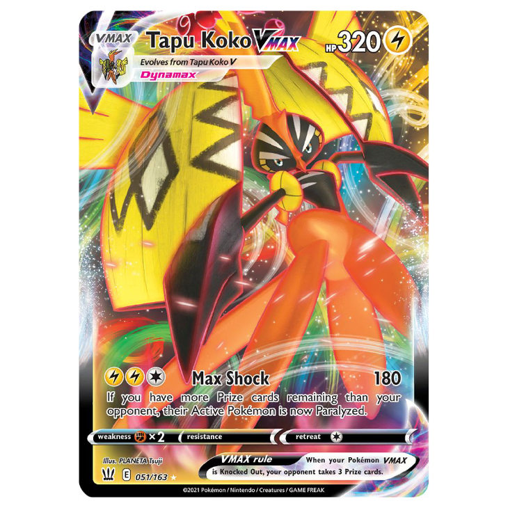 Tapu Koko VMAX - Battle Styles - 051/163 - Holo Ultra Rare VMAX