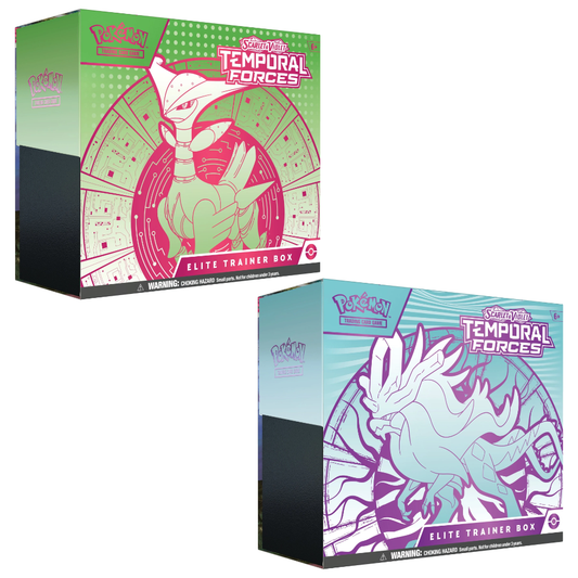 Temporal Forces Elite Trainer Box featuring either Iron Leaves or Walking Wake
