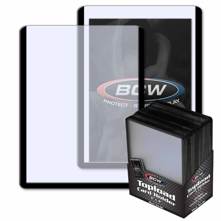 **CLEARANCE** Topload Card Holder - Black Border - 3" x 4" by BCW