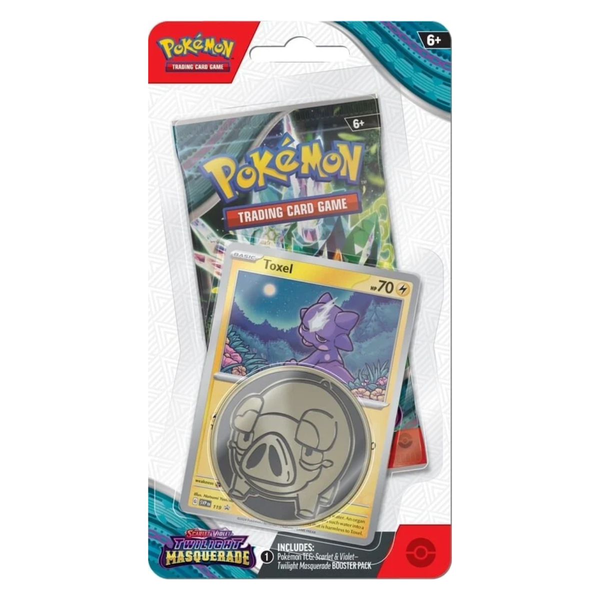 Twilight Masquerade Single Booster Blister with either Pupitar or Toxel Promo